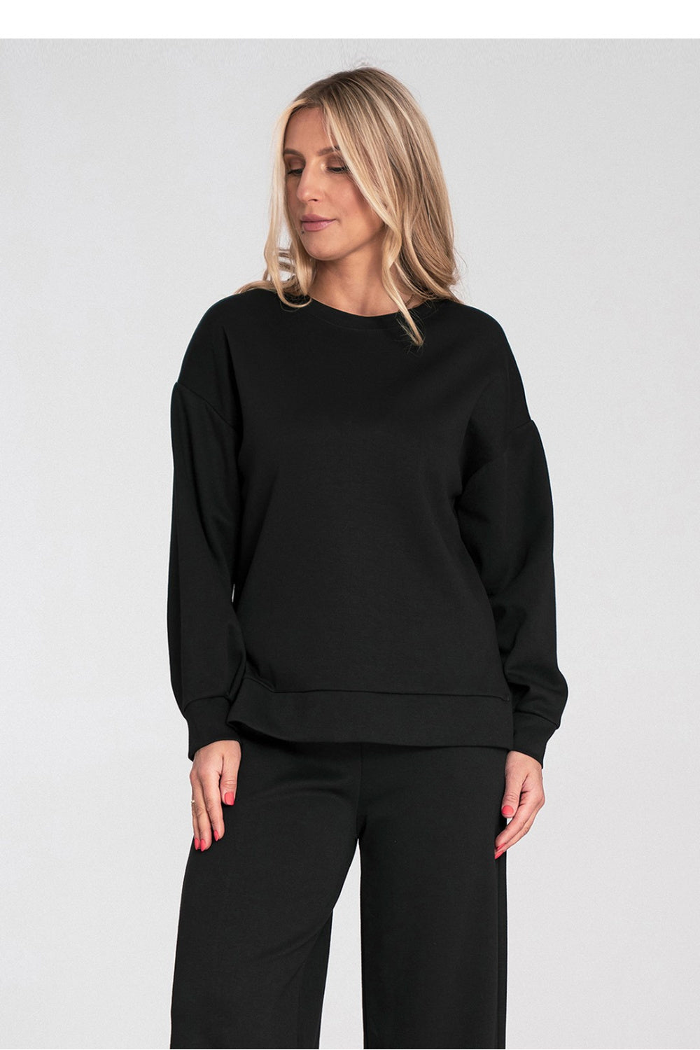 Figl Black Long Sleeve Sweatshirt