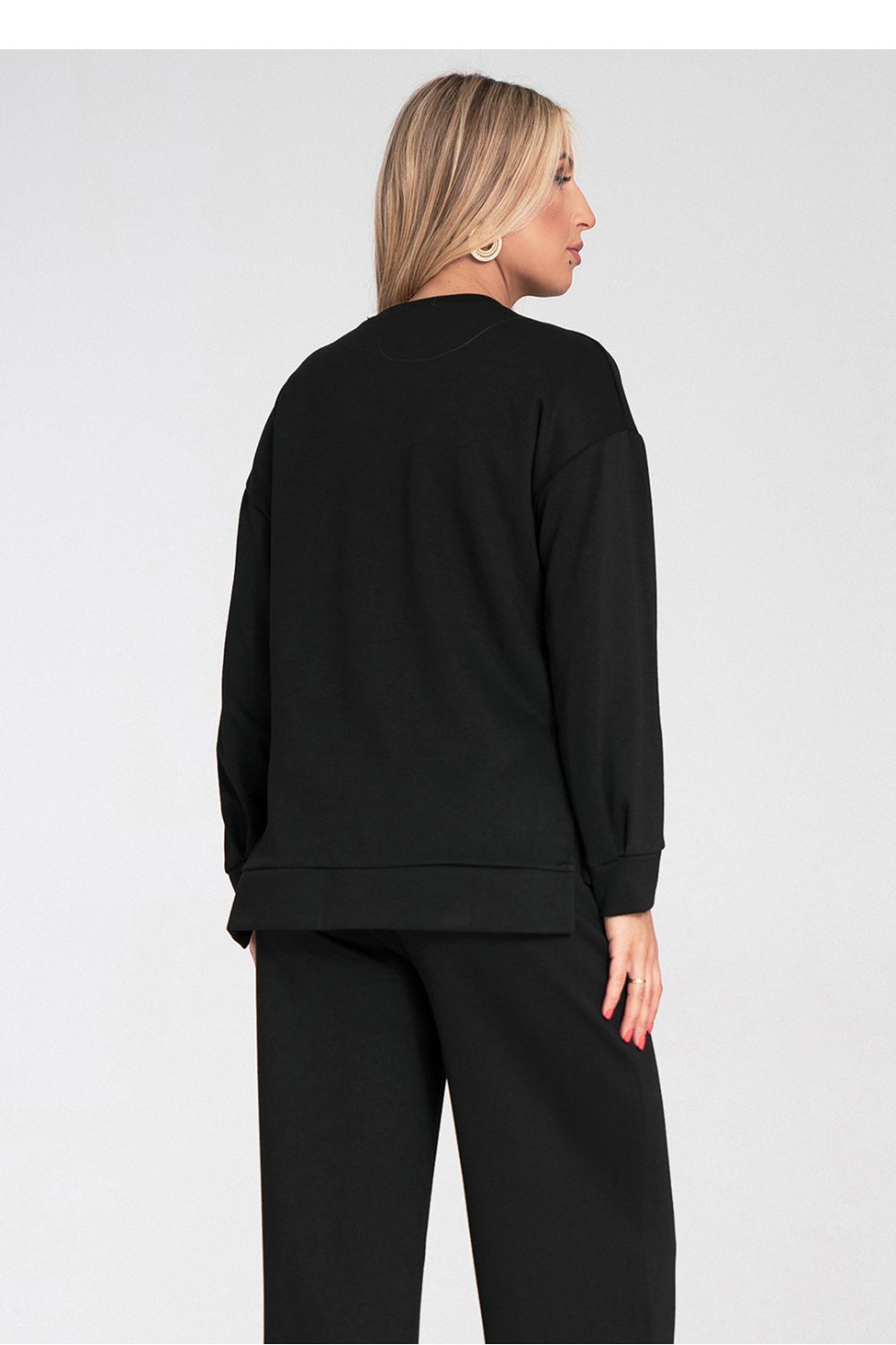 Figl Black Long Sleeve Sweatshirt - view 3