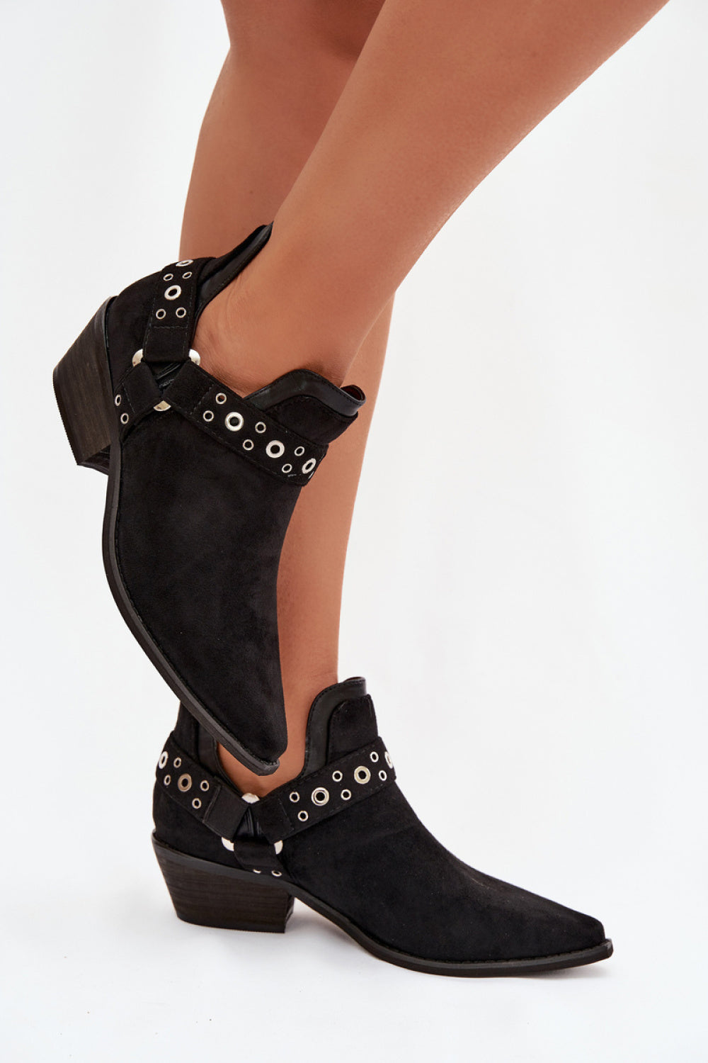 Step In Style Vannessae Black Faux Suede Boots - view 3