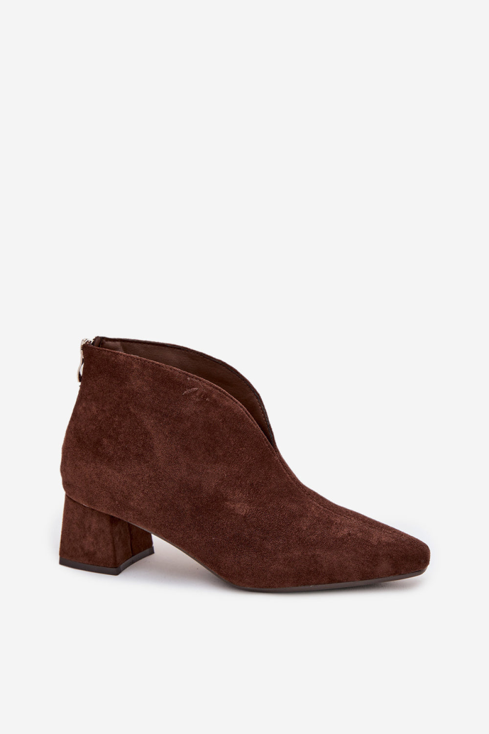 Step In Style Darlisse Chocolate Faux Leather Heeled Ankle Boots - view 2