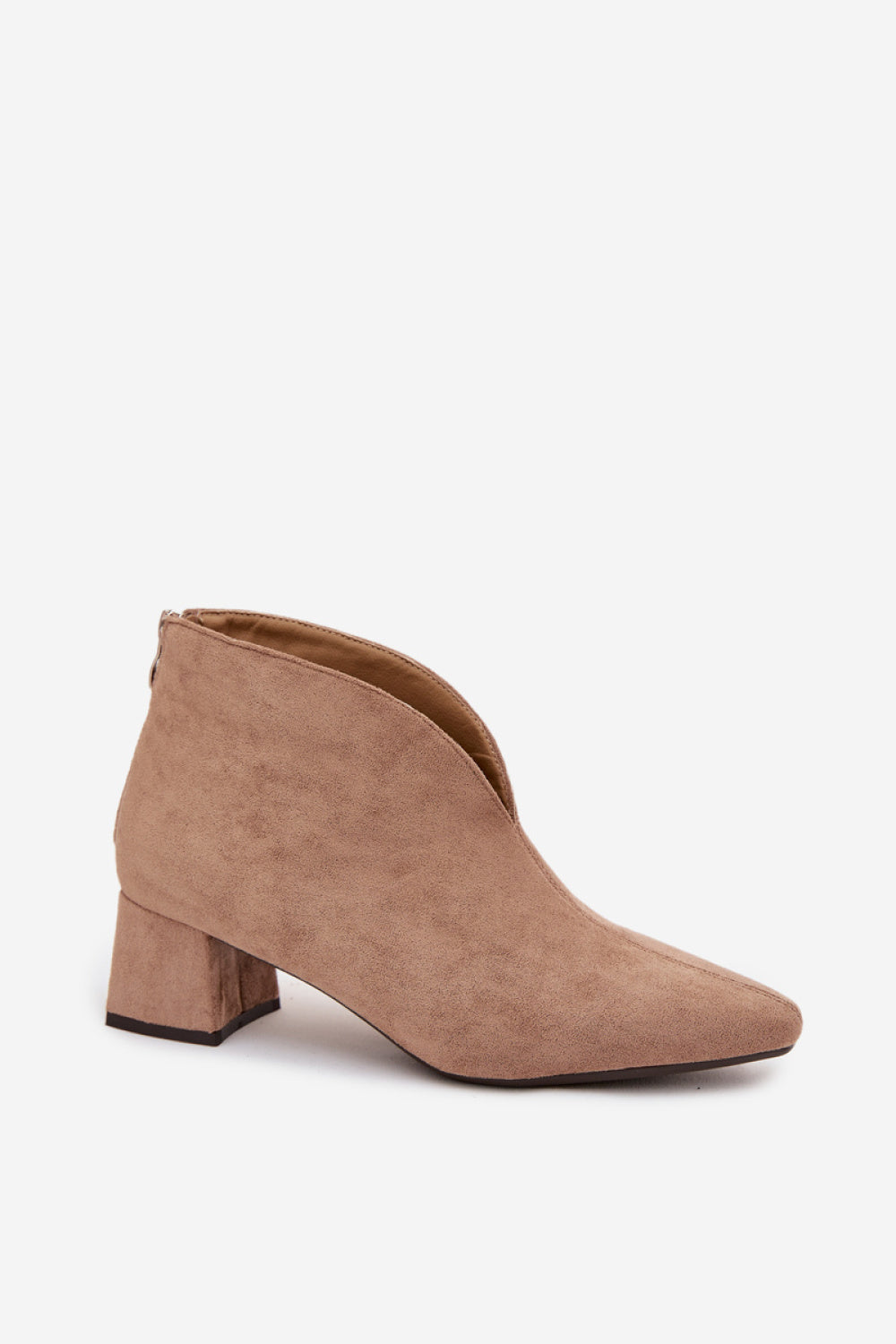Step In Style Darlisse Beige Faux Leather Heeled Ankle Boots - view 2