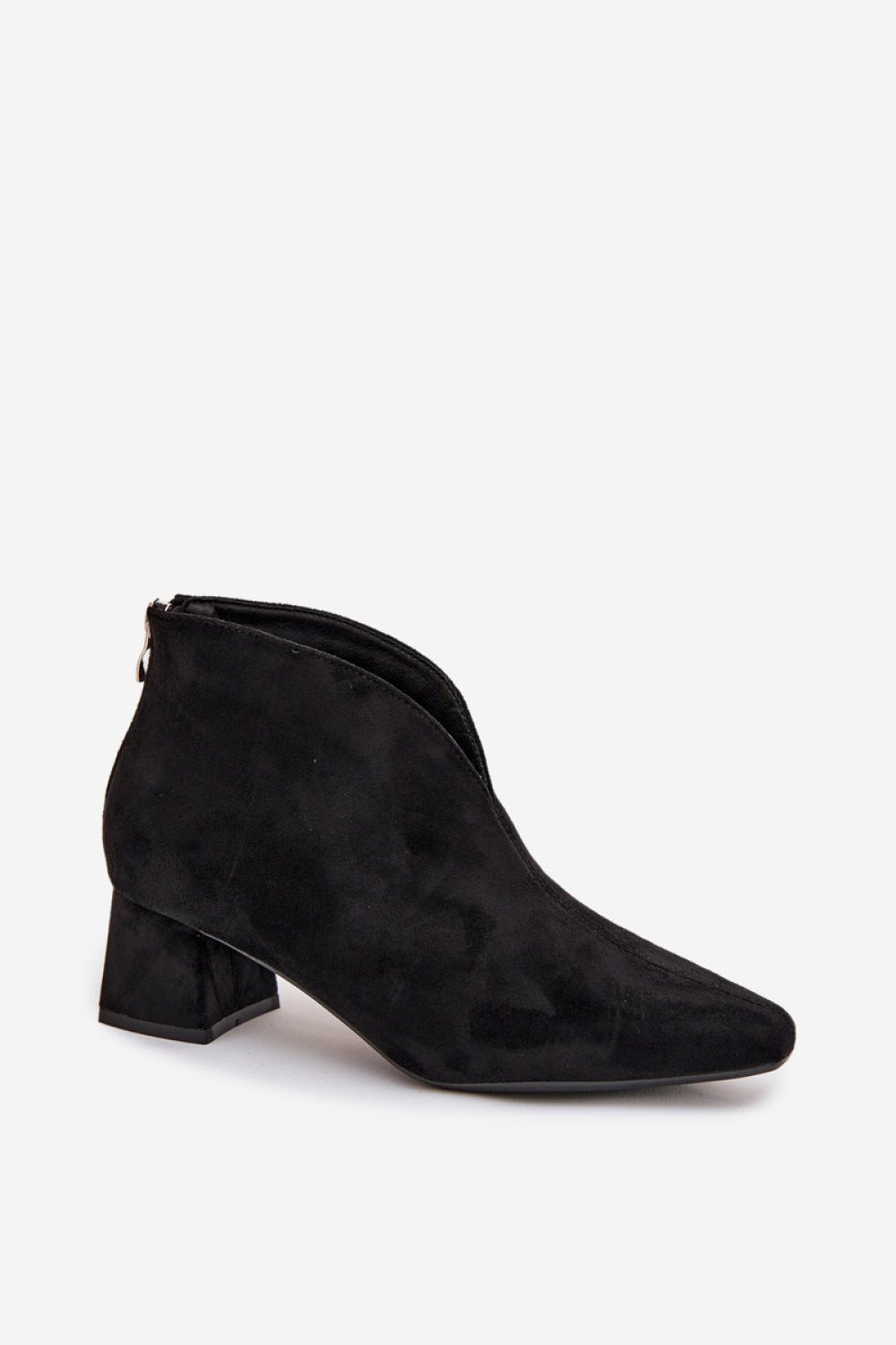 Step In Style Darlisse Black Faux Leather Heeled Ankle Boots - view 2