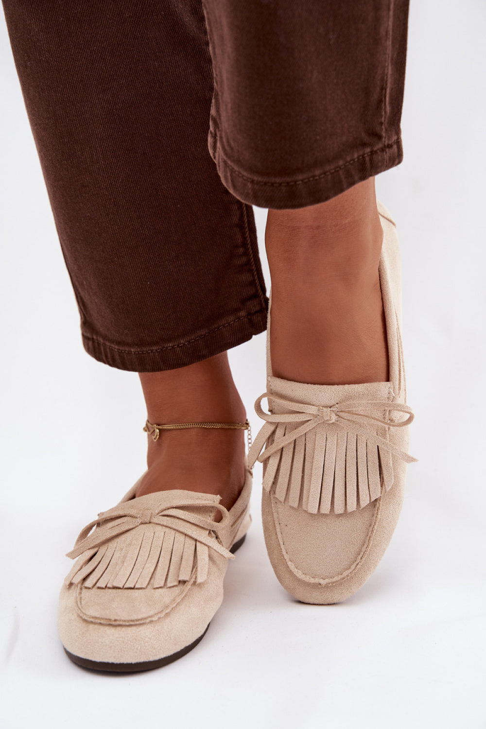 Step In Style Janelisse Light Beige Faux Suede Flat Moccasins - view 3