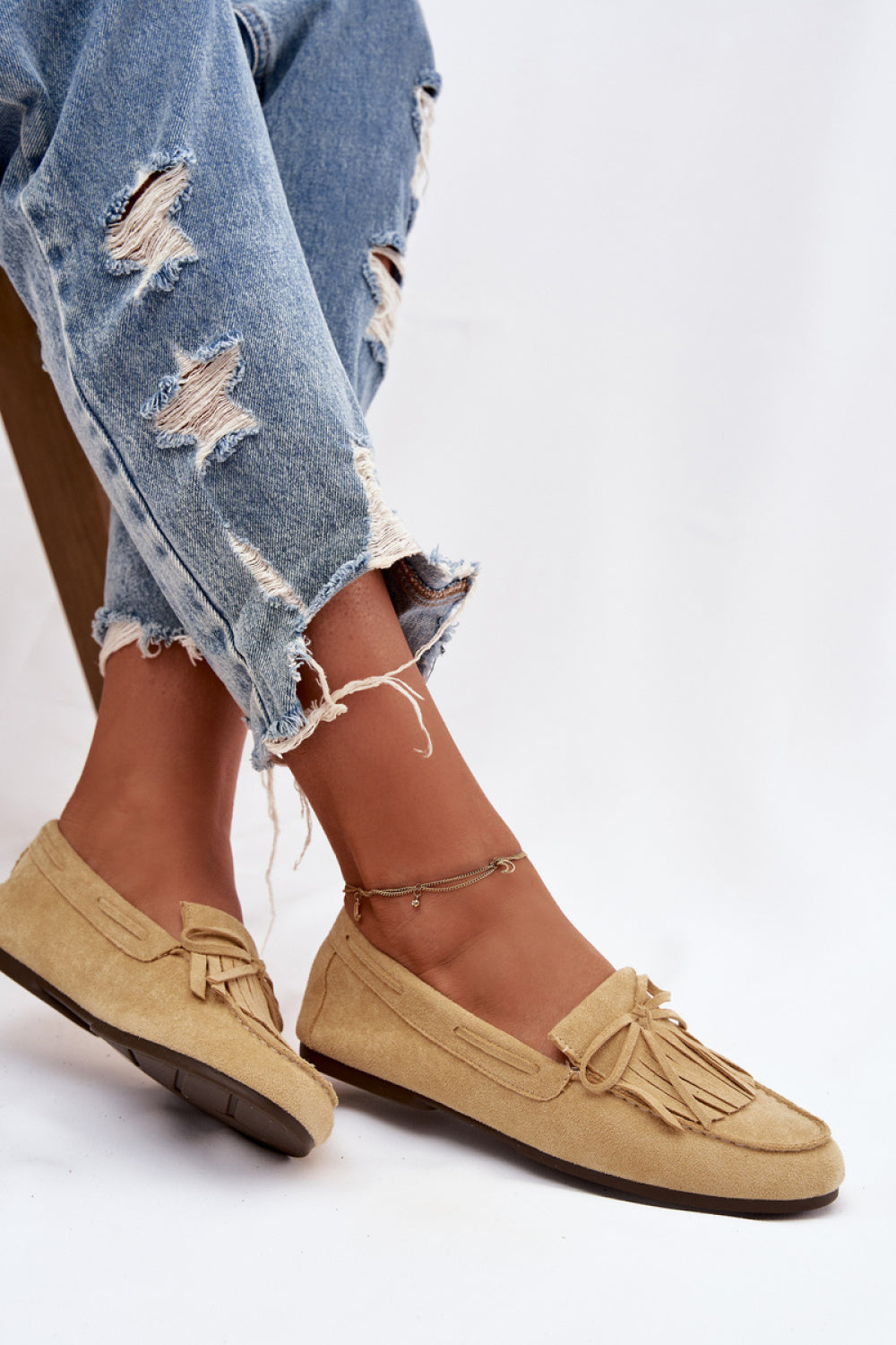 Step In Style Janelisse Yellow Faux Suede Flat Moccasins - view 3