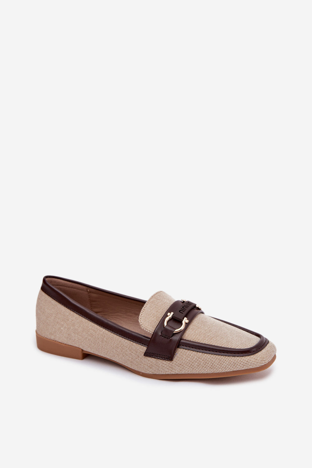 Step In Style Evelora Beige Faux Leather Flat Loafers - view 2