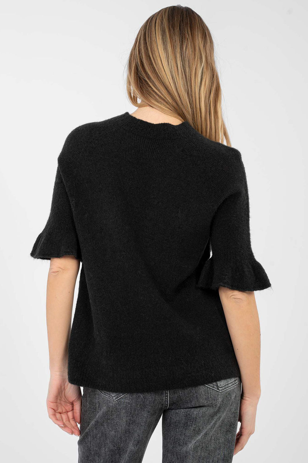 Italy Moda Black Short Sleeve Jumper - view 3