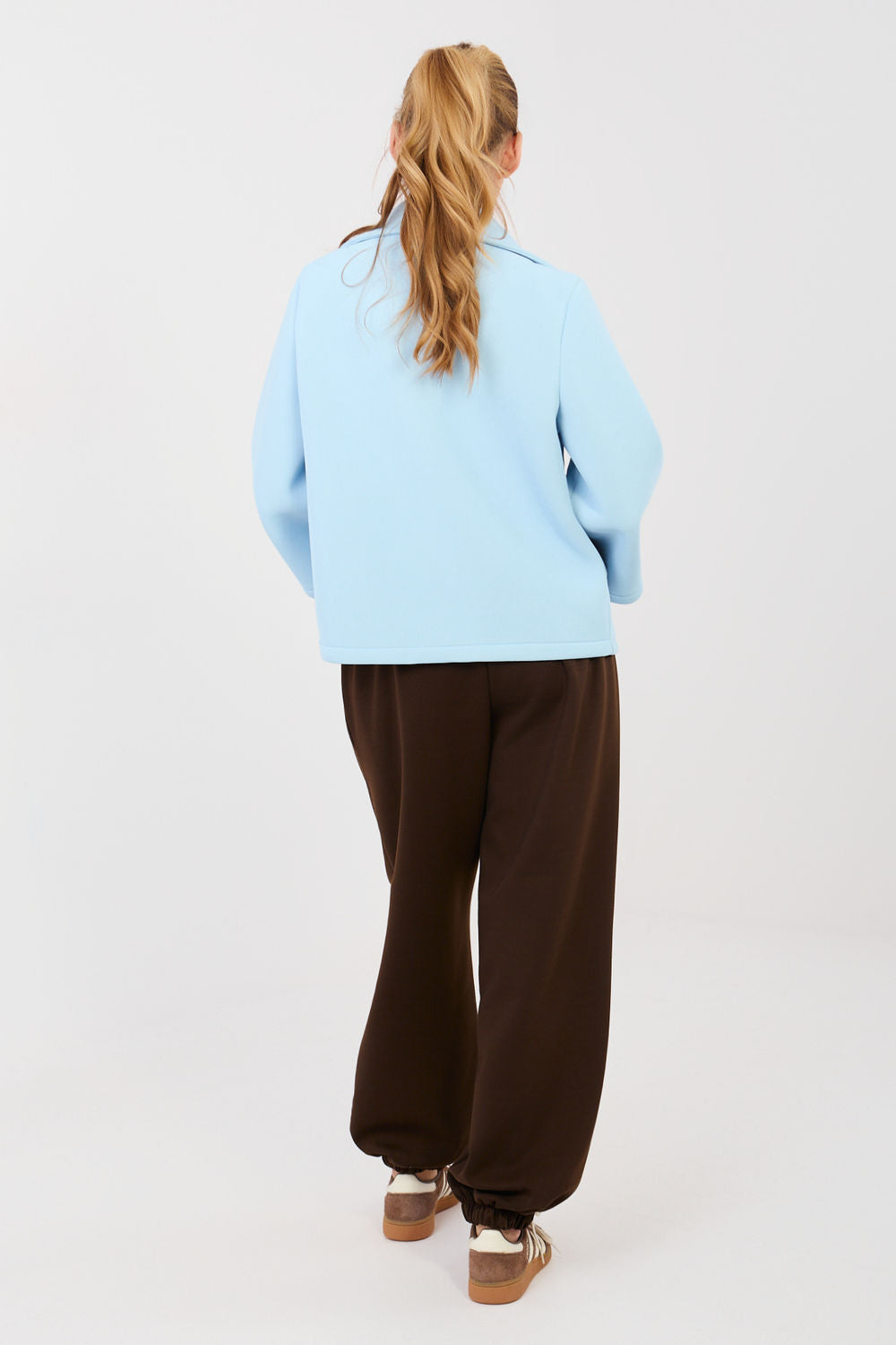 Italy Moda Dark Brown Pleated Joggers - view 3
