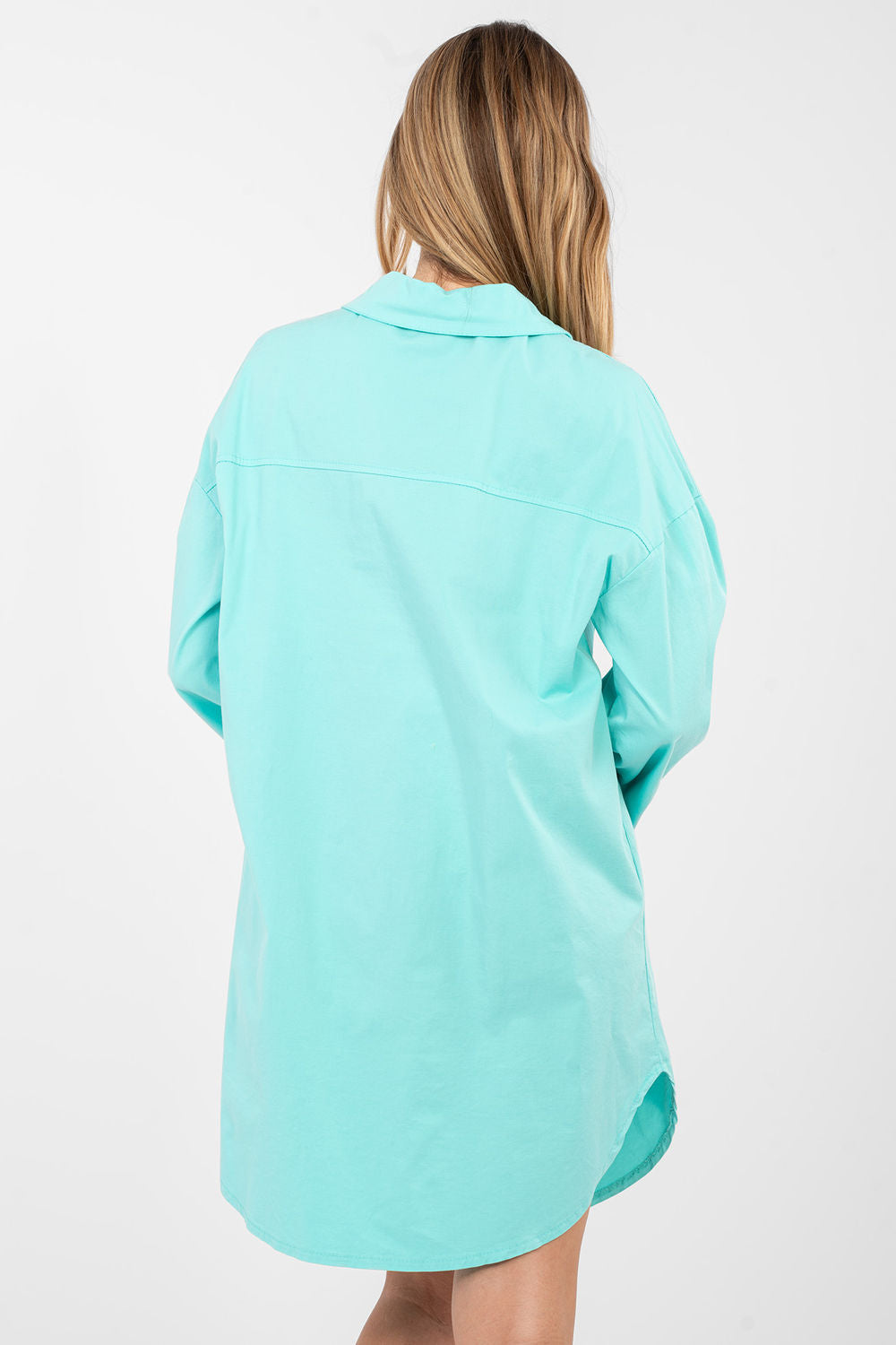 Rue Paris Turquoise Long Sleeve Dress - view 3