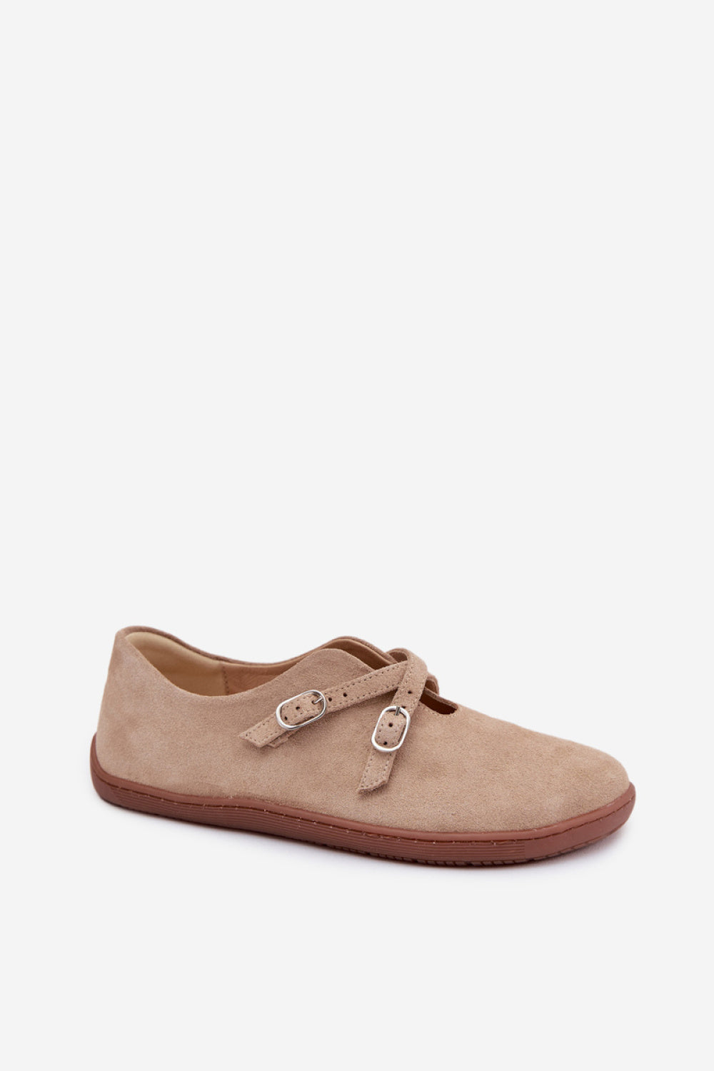 Step In Style Zazoo Beige Suede Flat Barefoot Shoes - view 2