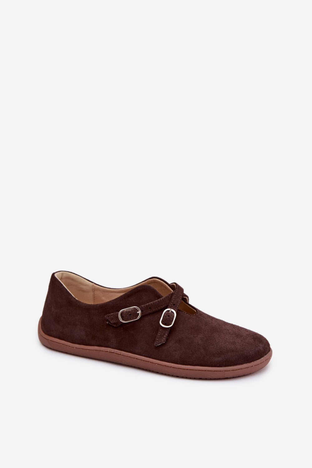Step In Style Zazoo Chocolate Suede Flat Barefoot Shoes - view 2