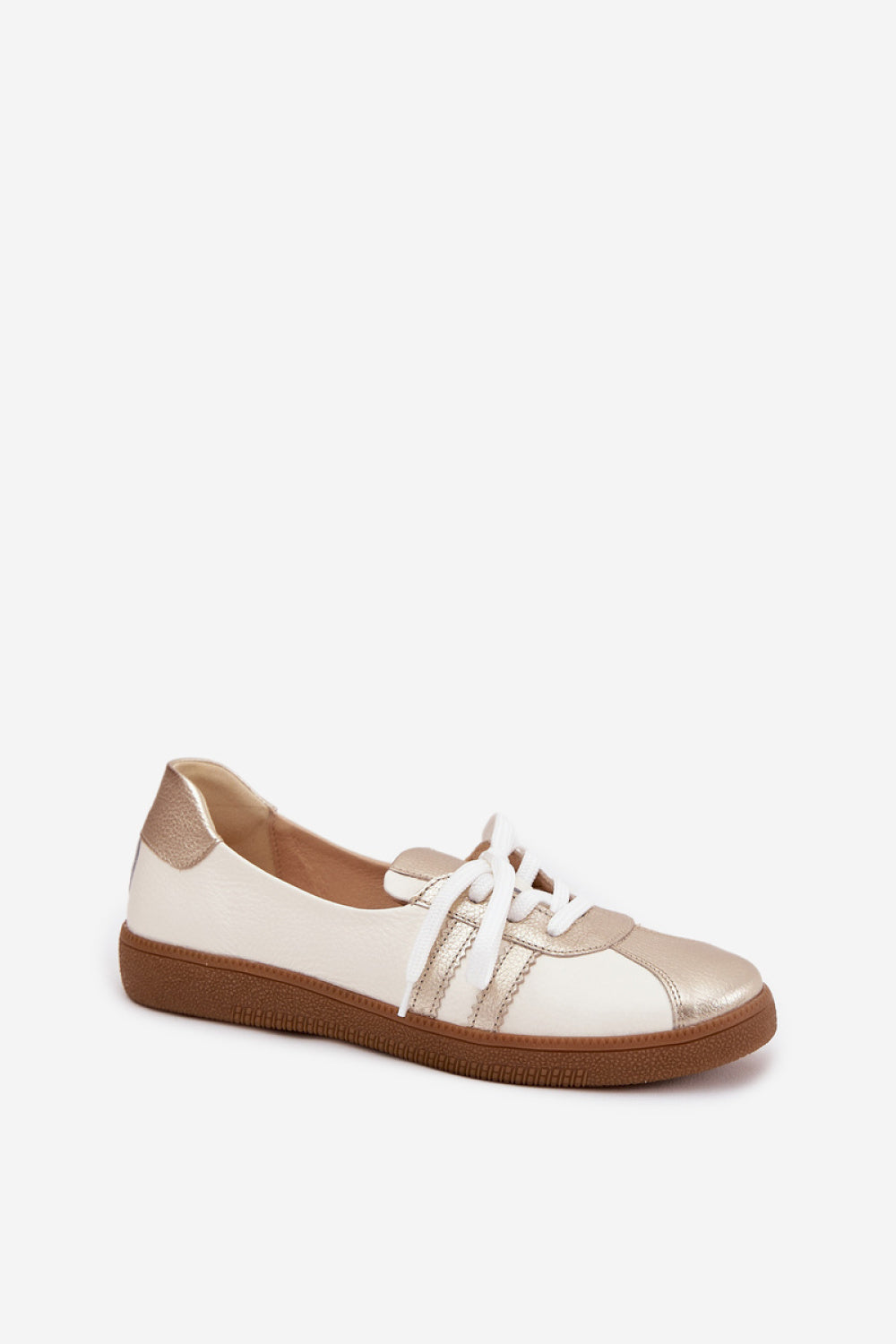 Step In Style Zazoo Gold Leather Barefoot Shoes - view 2