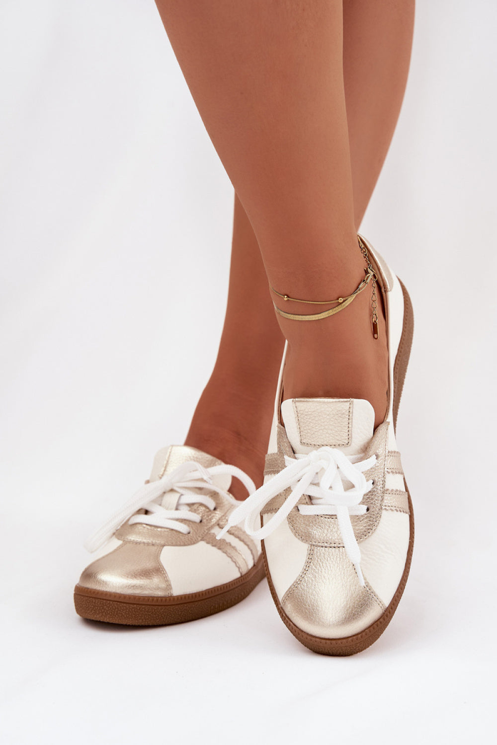 Step In Style Zazoo Gold Leather Barefoot Shoes - view 3
