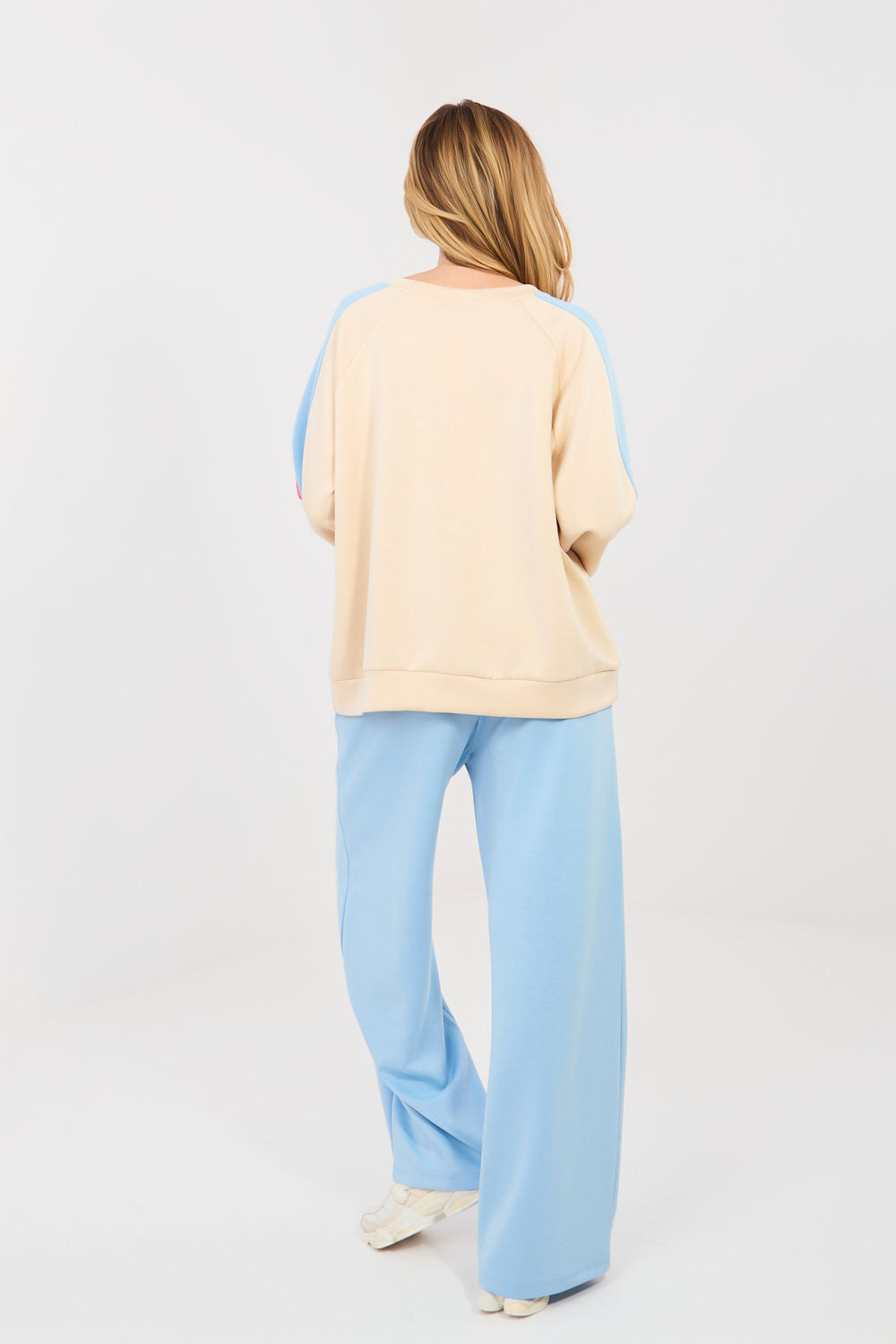 Italy Moda Light Blue Striped Wide Leg Co-Ord Set - view 3