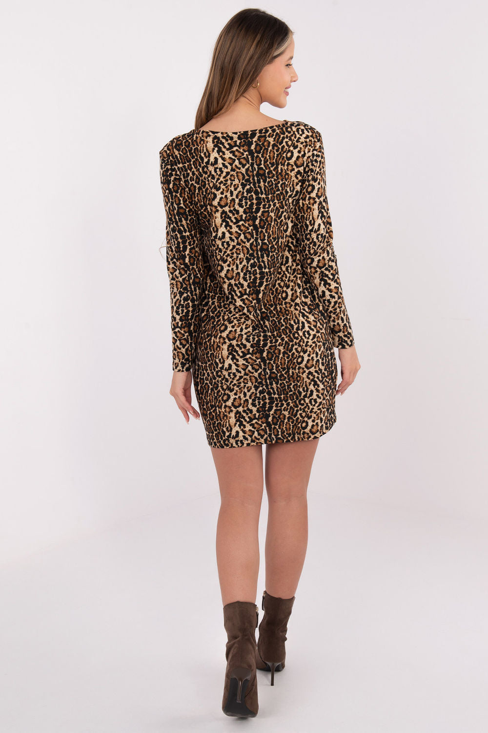 Relevance Camel Bodycon Long Sleeve Dress - view 3