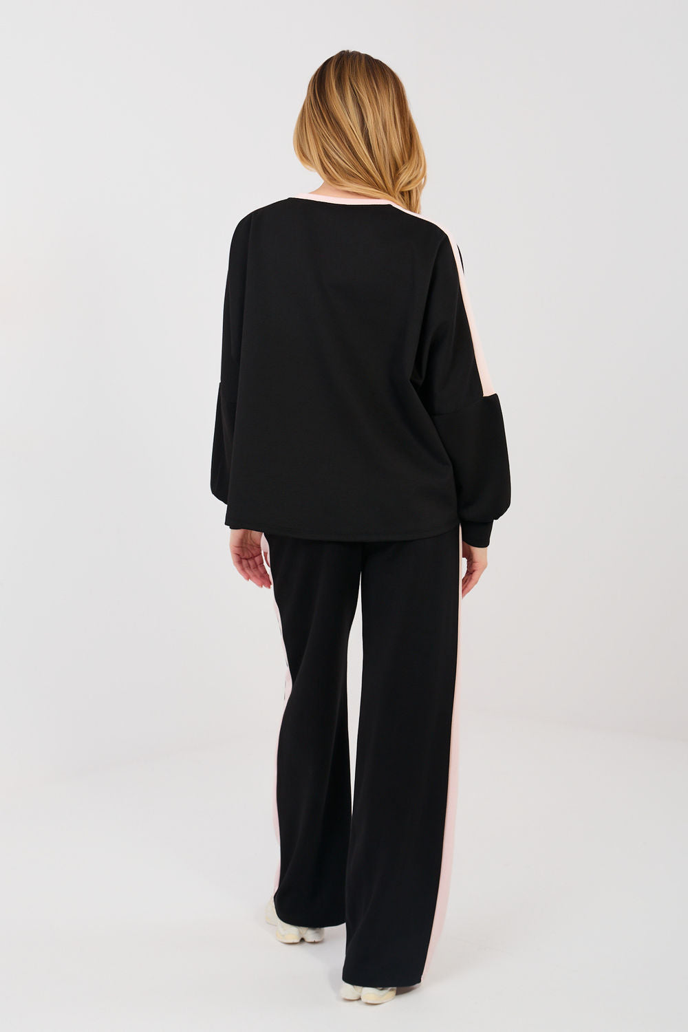 Rue Paris Black Striped Wide Leg Co-Ord Set - view 3
