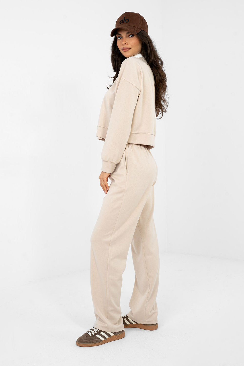 Italy Moda Light Beige High Waisted Co-Ord Set - view 2