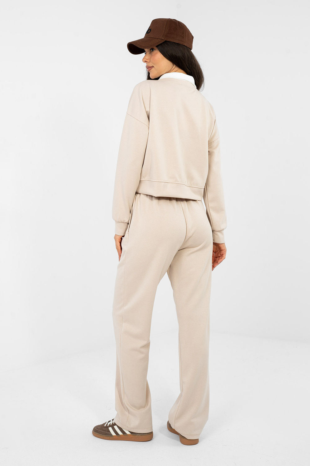 Italy Moda Light Beige High Waisted Co-Ord Set - view 3