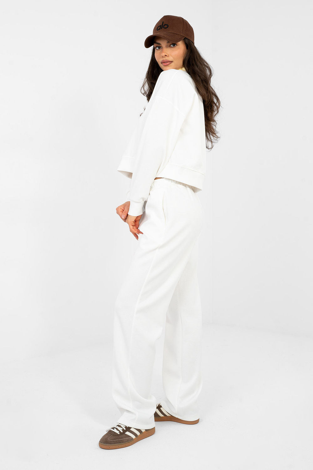 Italy Moda Ecru High Waisted Long Sleeve Co-Ord Set