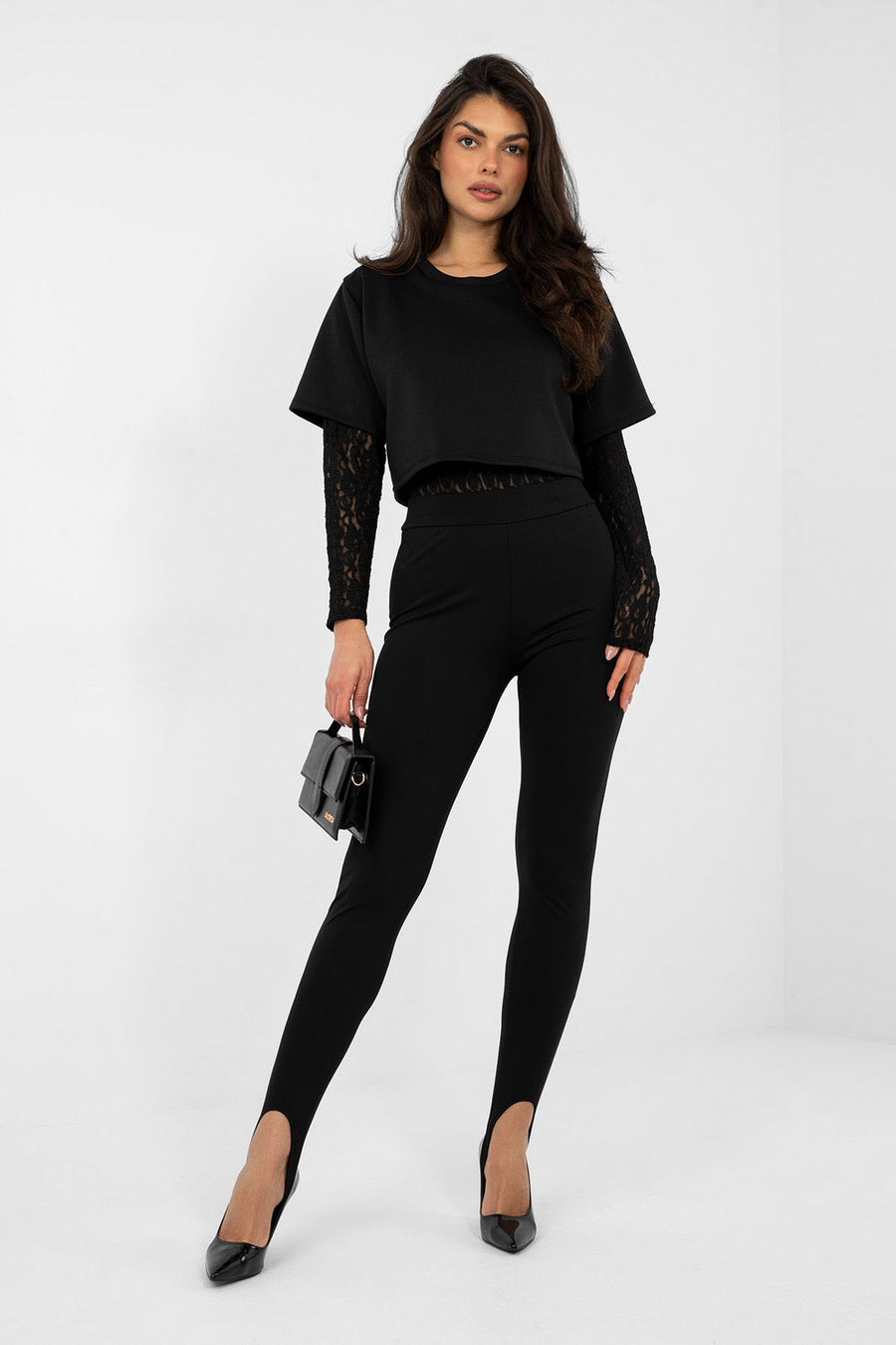 Italy Moda Black Lace Shapewear Bodysuit