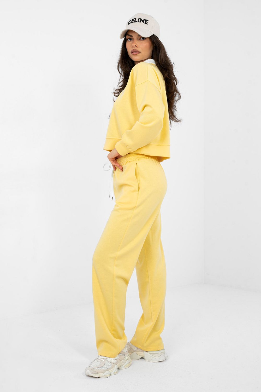 Italy Moda Yellow High Waisted Long Sleeve Co-Ord Set - view 3