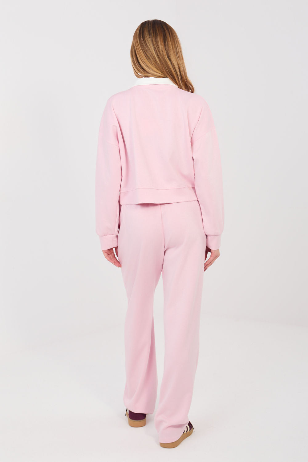 Italy Moda Light Pink High Waisted Long Sleeve Co-Ord Set - view 2