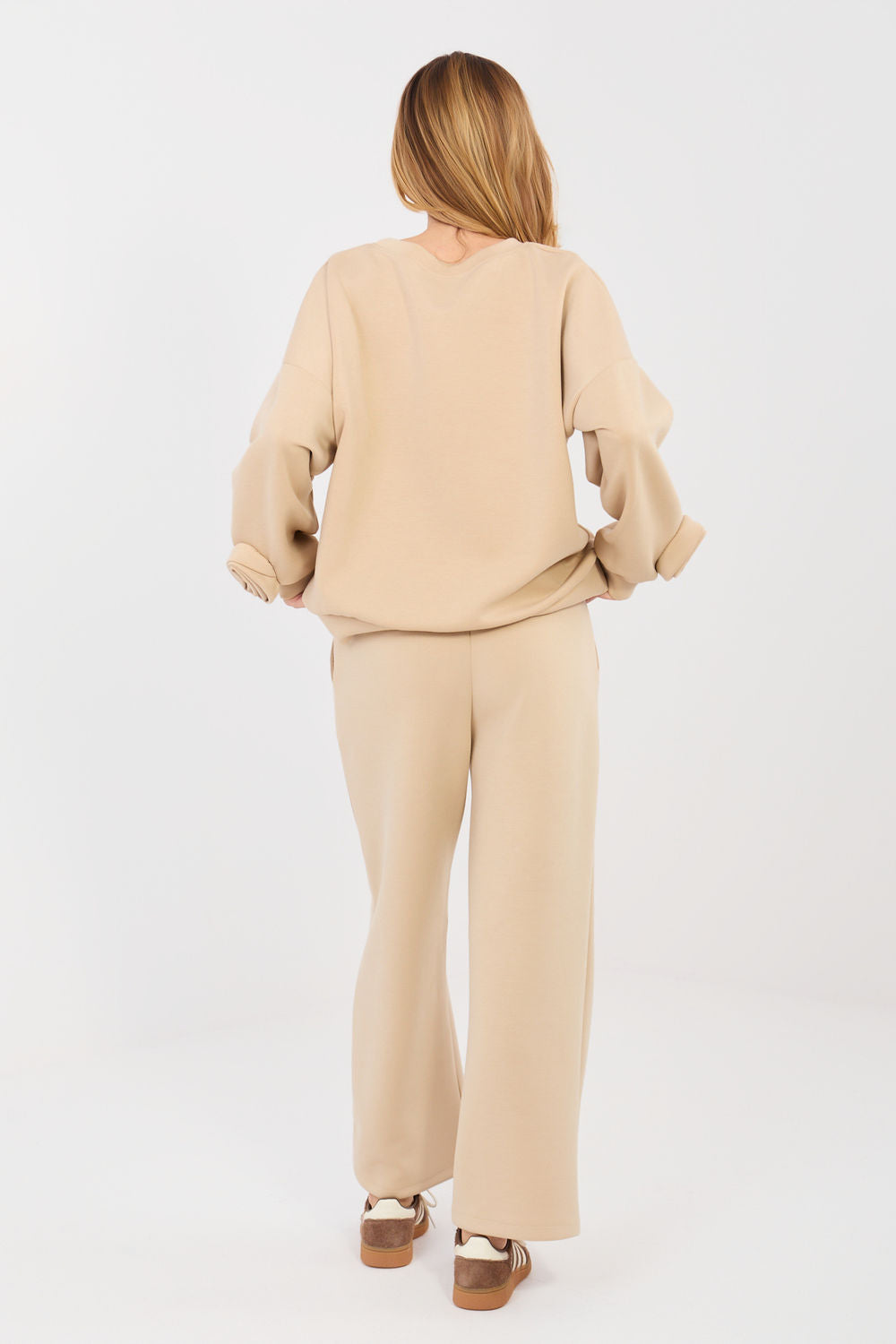Italy Moda Beige High Waisted Long Sleeve Co-Ord Set - view 3