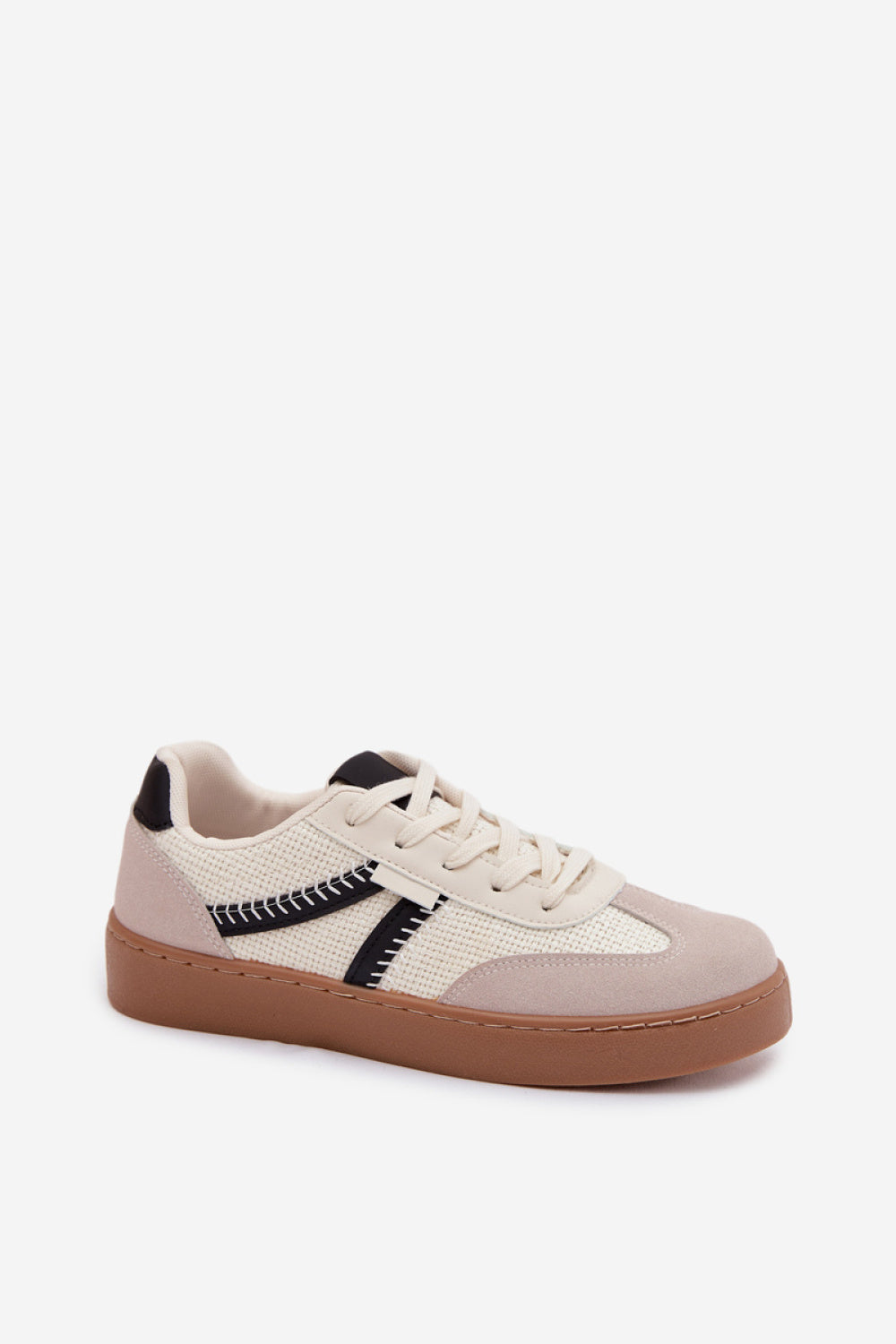 Step In Style Black Faux Leather Trainers - view 2