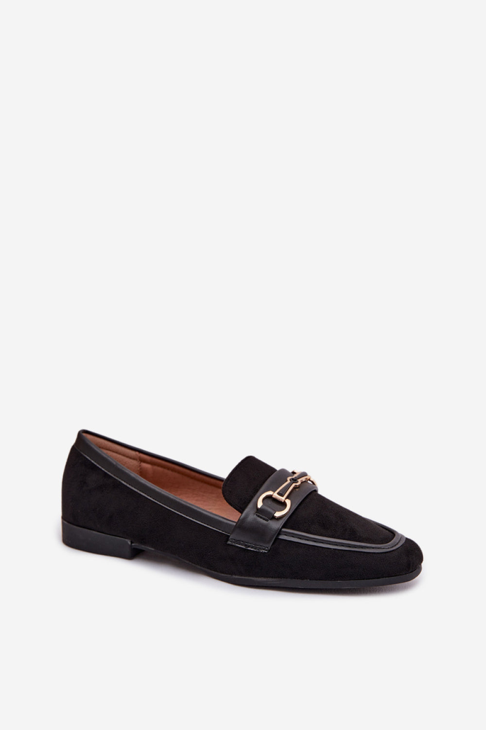 Step In Style Palerina Black Faux Suede Flat Loafers - view 2