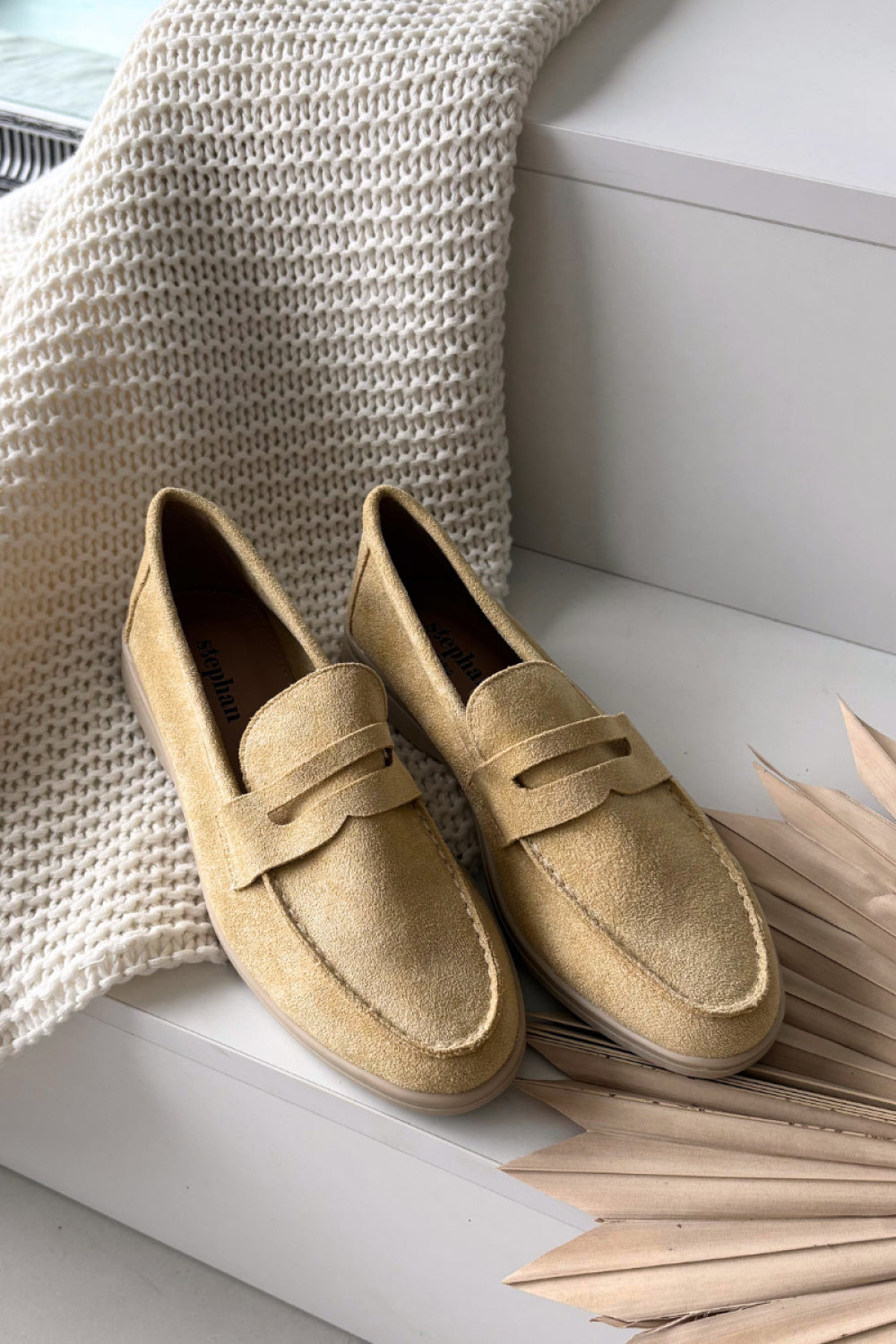 Step In Style Renelia Yellow Faux Suede Moccasins