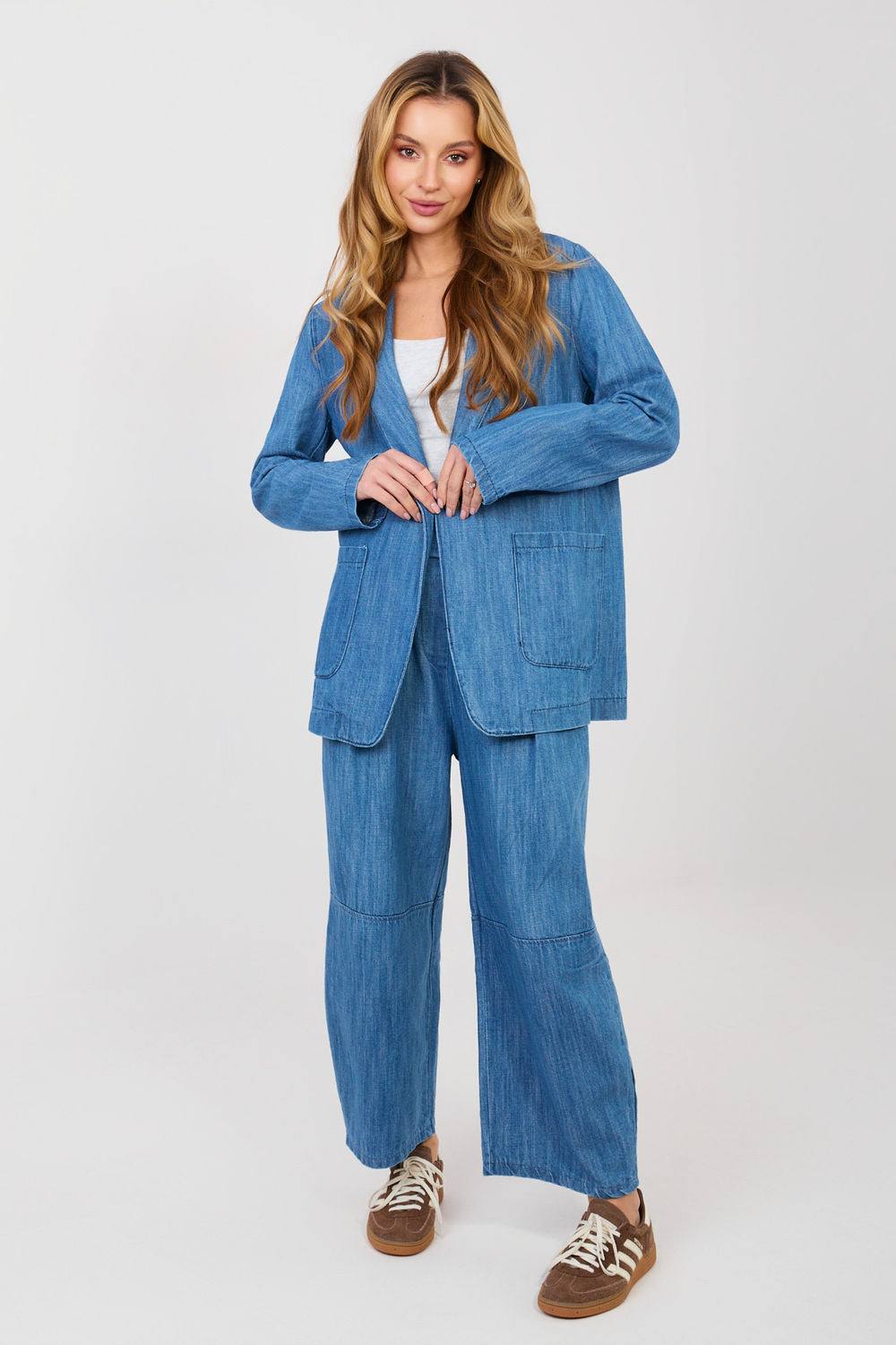 Rue Paris Blue Denim Cotton Jacket - view 2