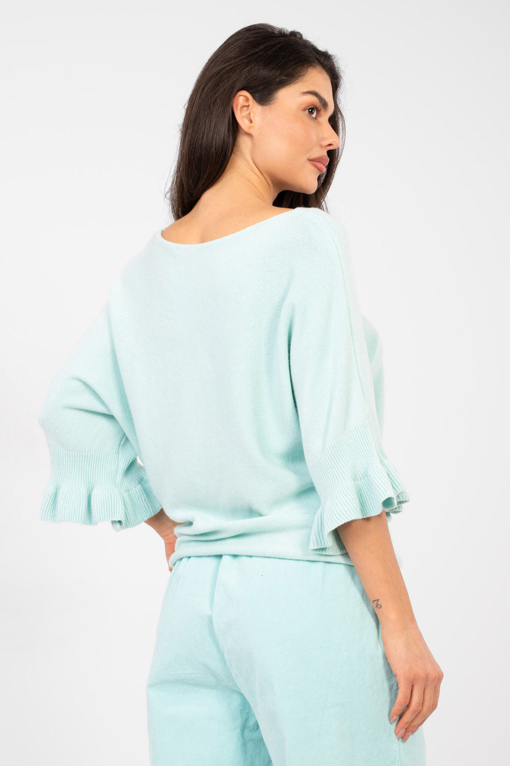 Italy Moda Light Blue Jumper - view 3