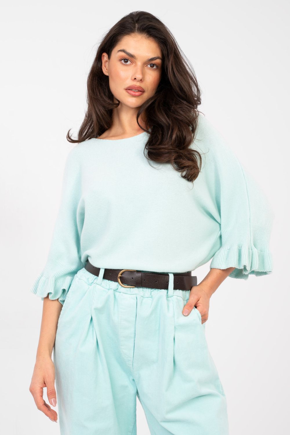 Italy Moda Light Blue Jumper - view 4