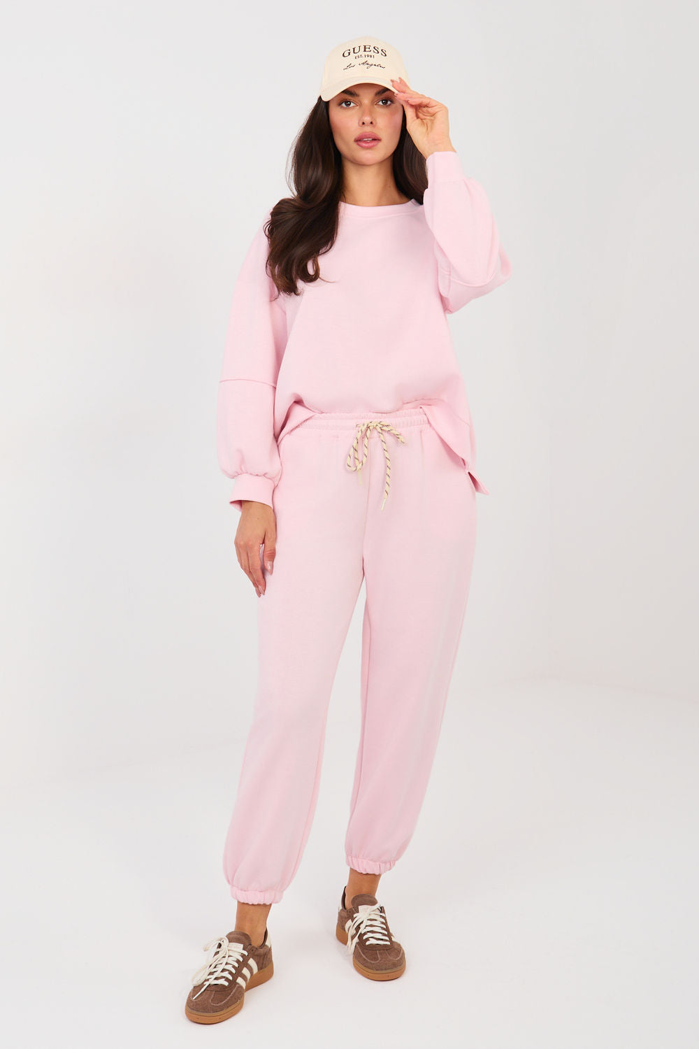 Italy Moda Light Pink High Waisted Co-Ord Set