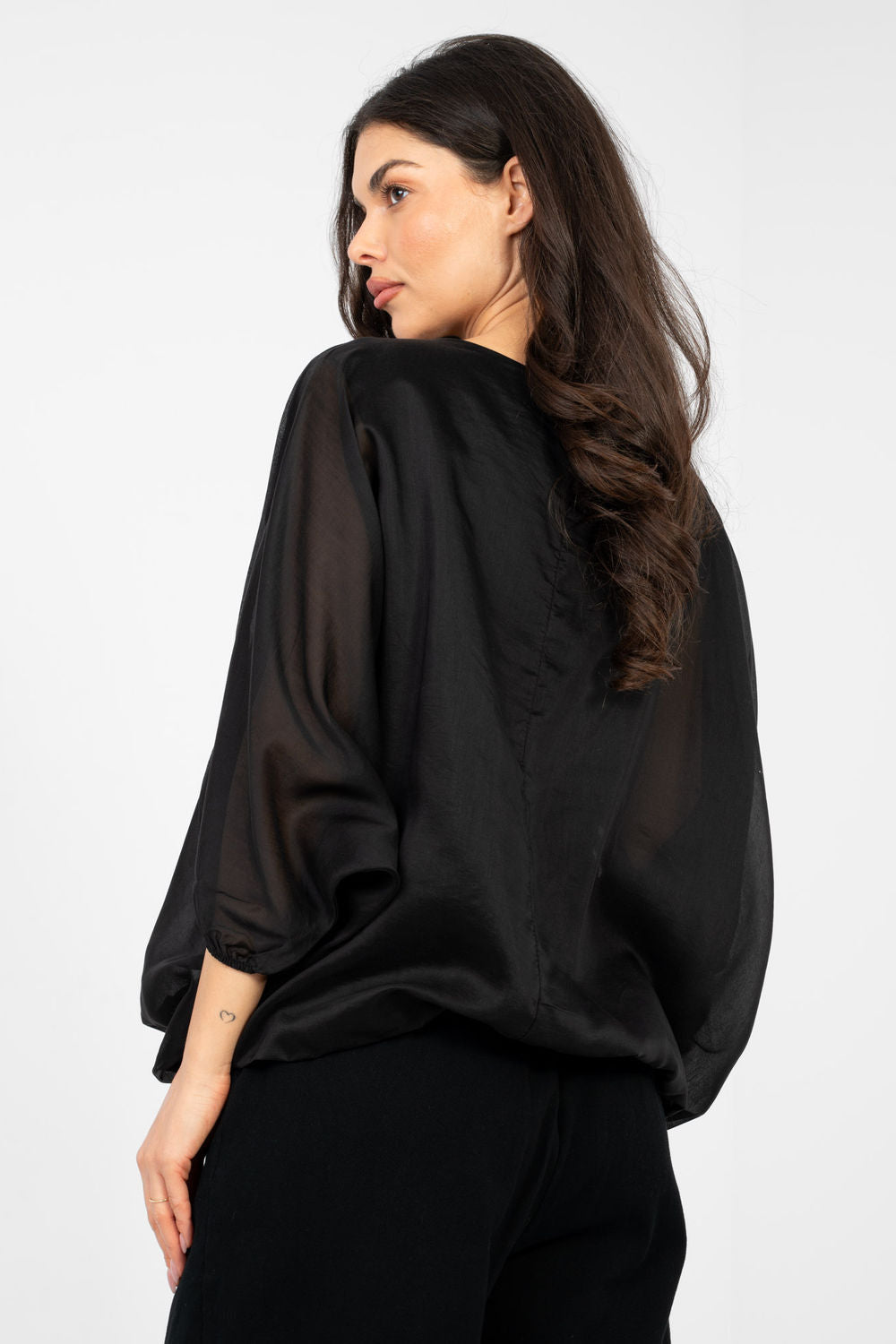 Italy Moda Black Blouse - view 3