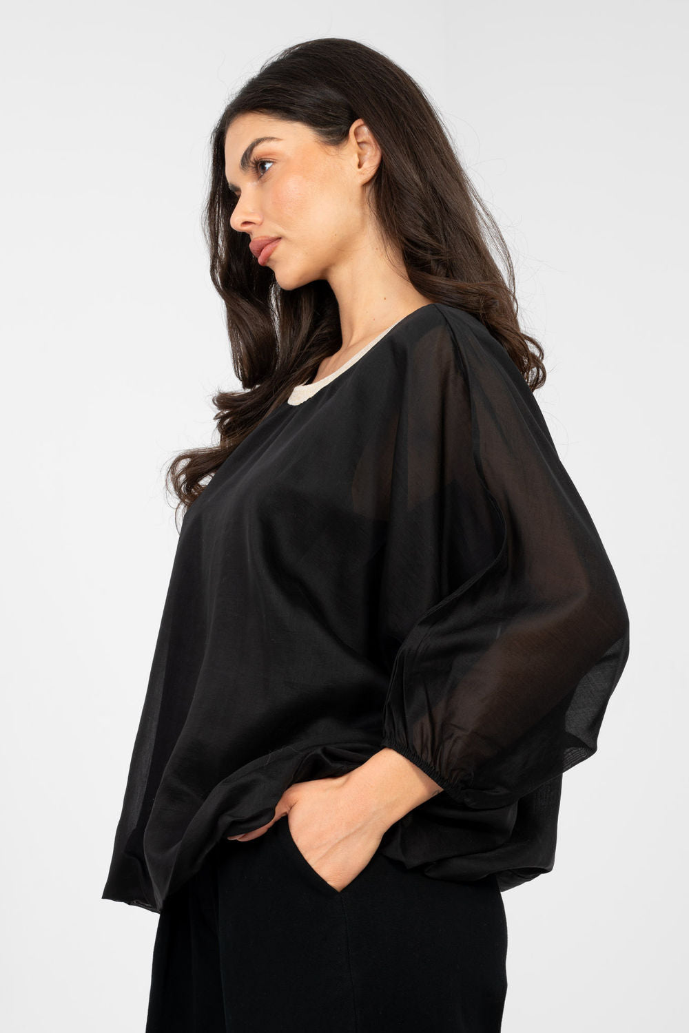Italy Moda Black Blouse - view 4