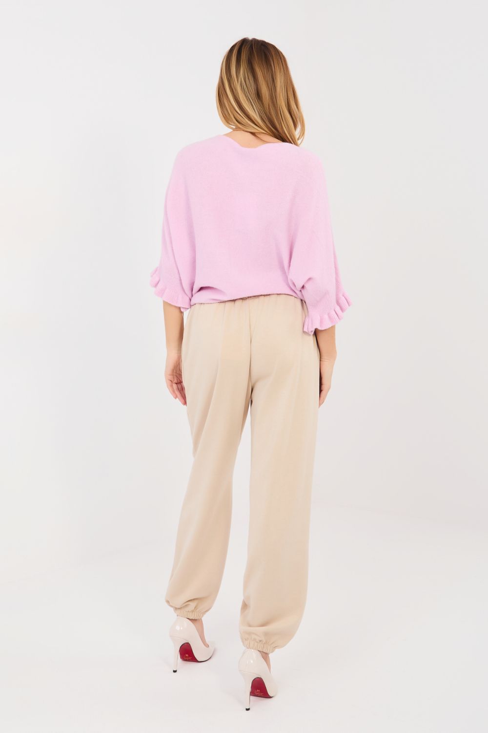 Italy Moda Beige Joggers - view 3