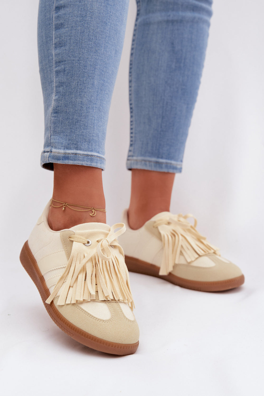 Step In Style Yellow Faux Suede Trainers