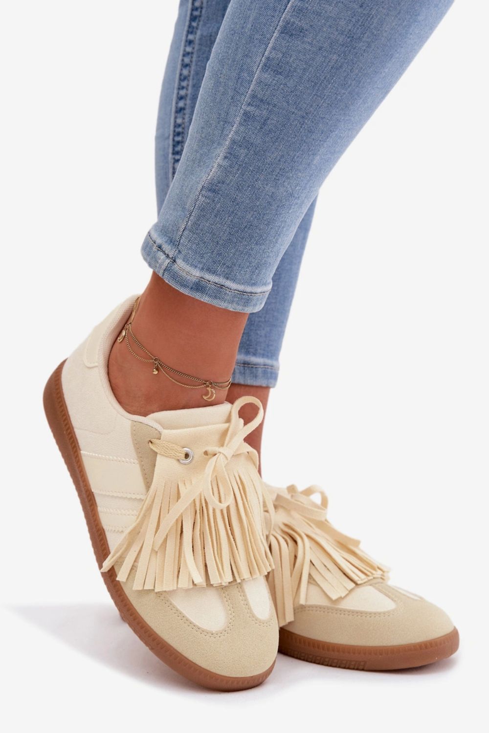 Step In Style Yellow Faux Suede Trainers - view 3