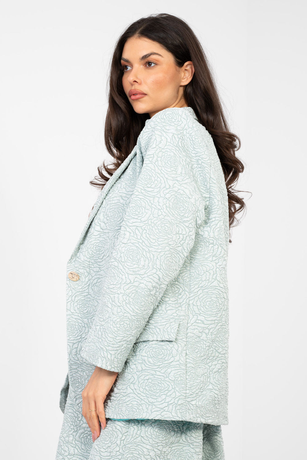 Rue Paris Mint Long Sleeve Jacket - view 3
