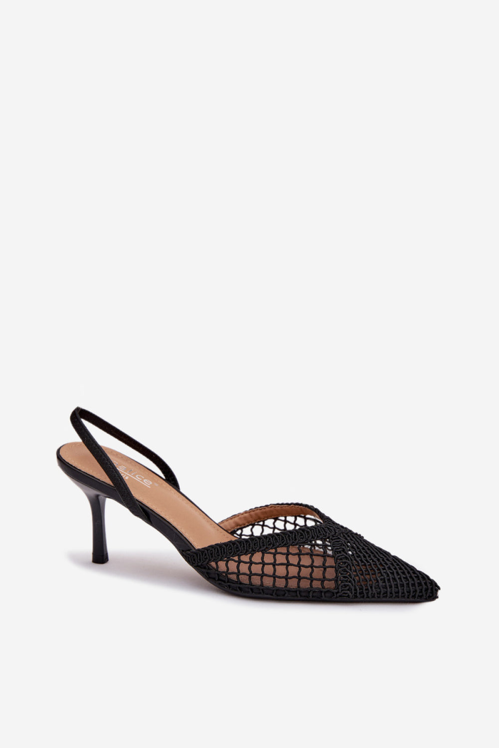 Step In Style Hanelis Black Stiletto Heeled Sandals - view 2
