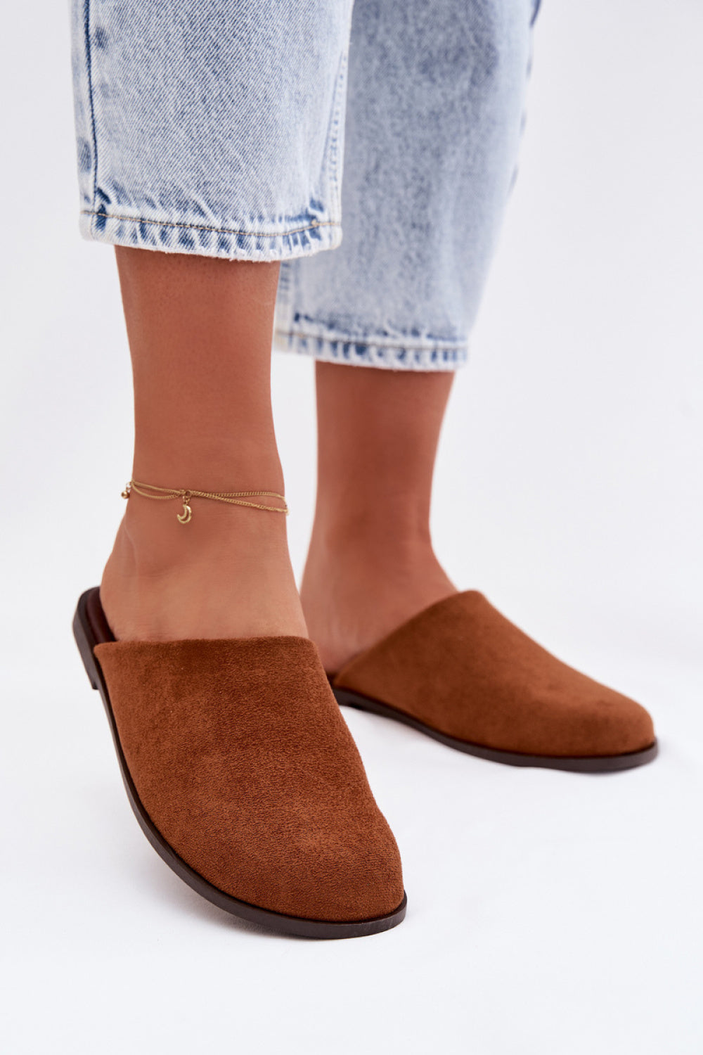 Step In Style Veronelle Camel Faux Suede Flip Flops