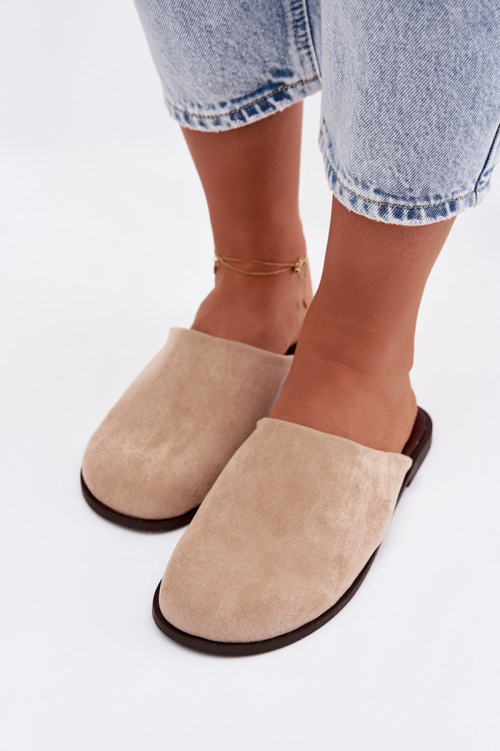 Step In Style Veronelle Beige Faux Suede Flip Flops - view 3
