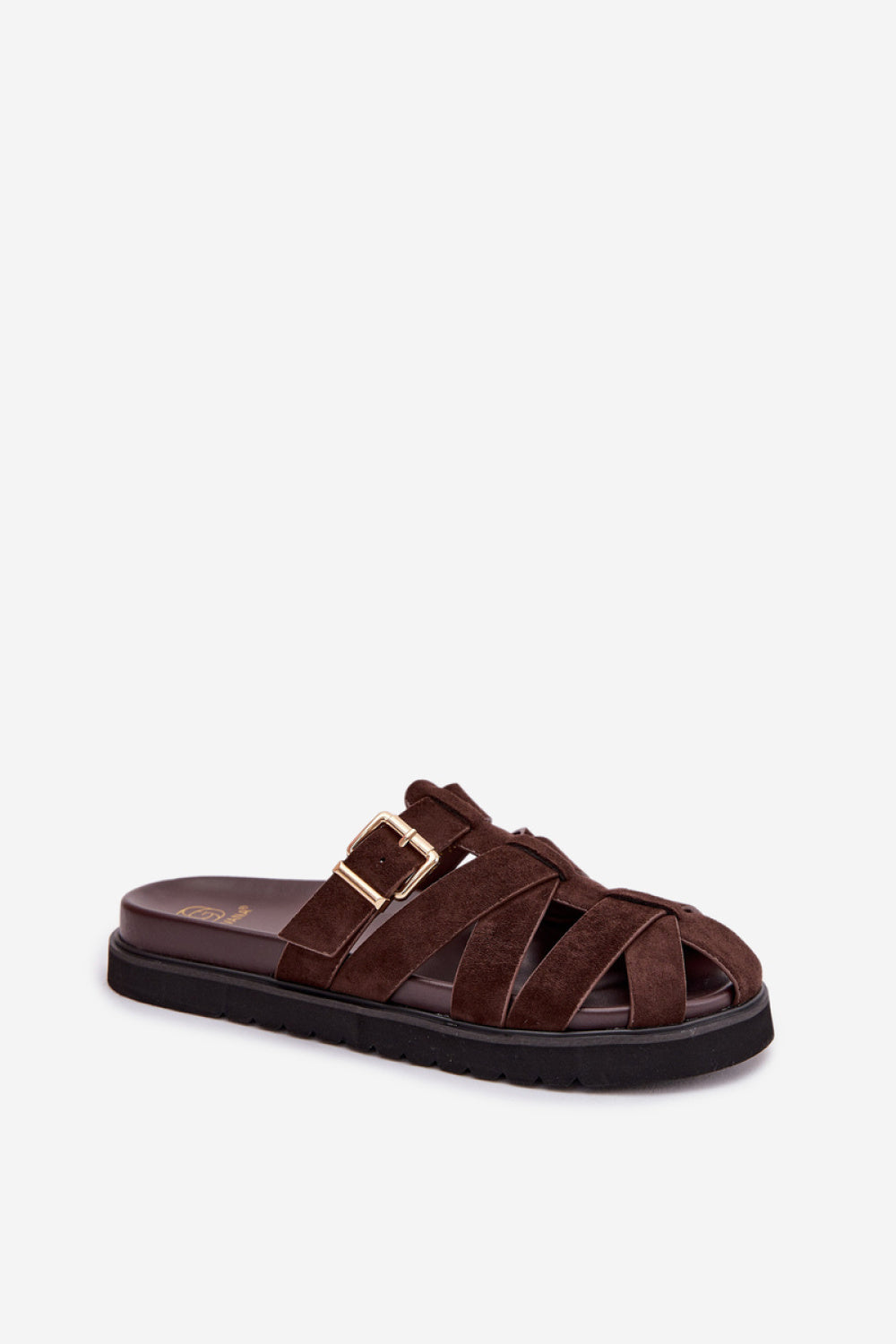Step In Style Roselisse Chocolate Faux Suede Platform Flip Flops - view 2