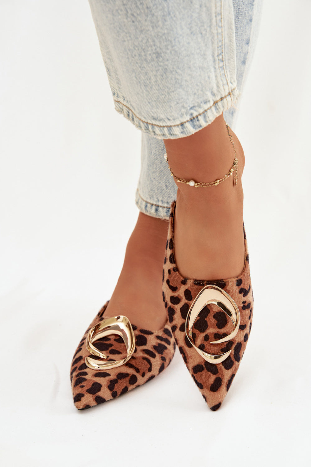 Step In Style Galvella Leopard Print Faux Suede Flat Flip Flops