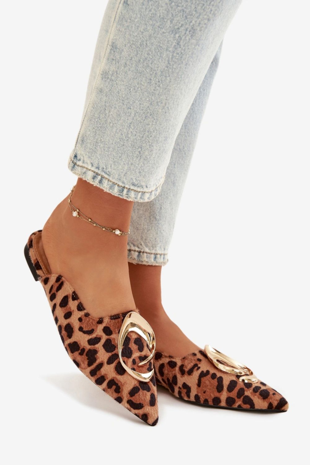 Step In Style Galvella Leopard Print Faux Suede Flat Flip Flops - view 4