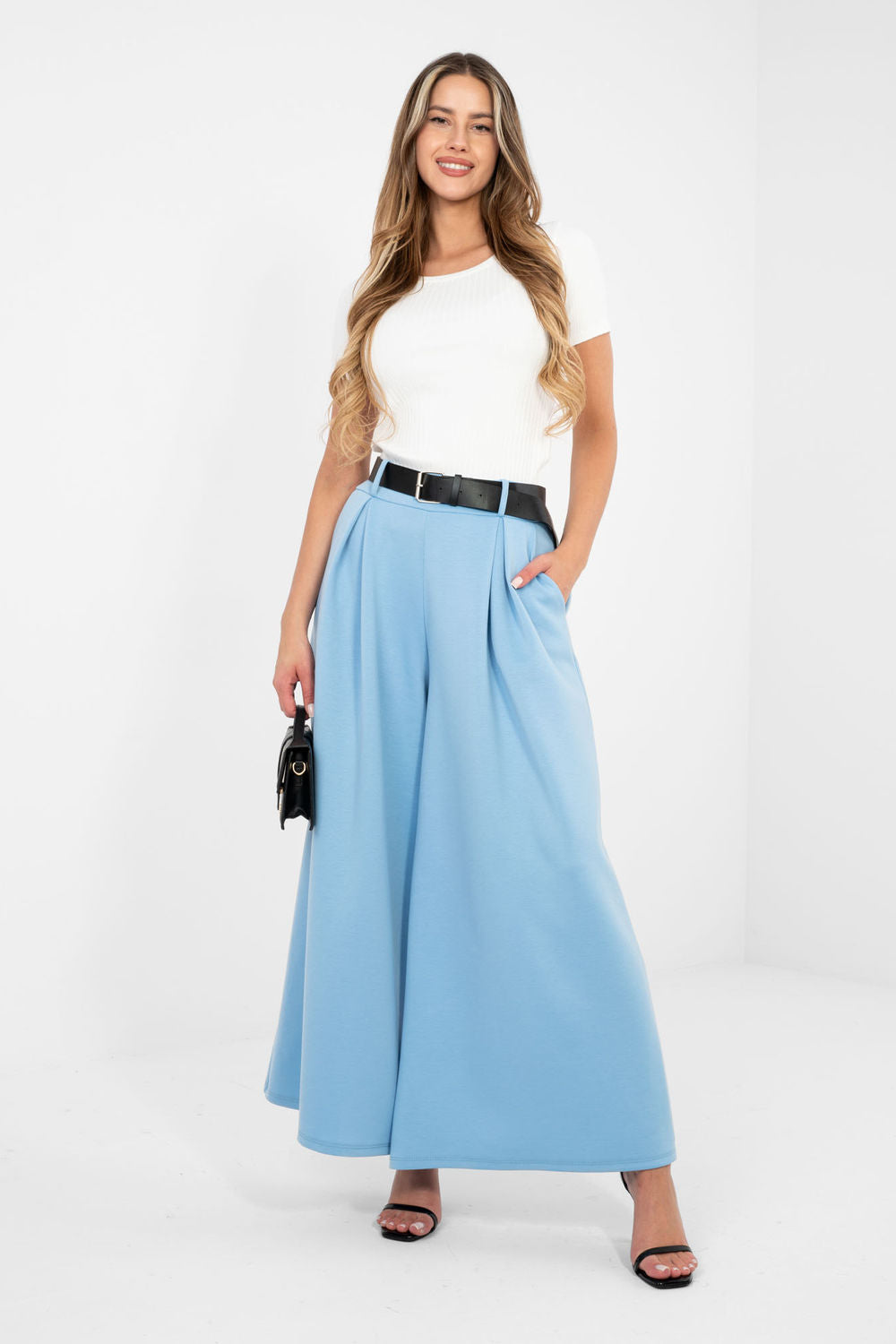 Rue Paris White Bodycon Short Sleeve Blouse - view 2