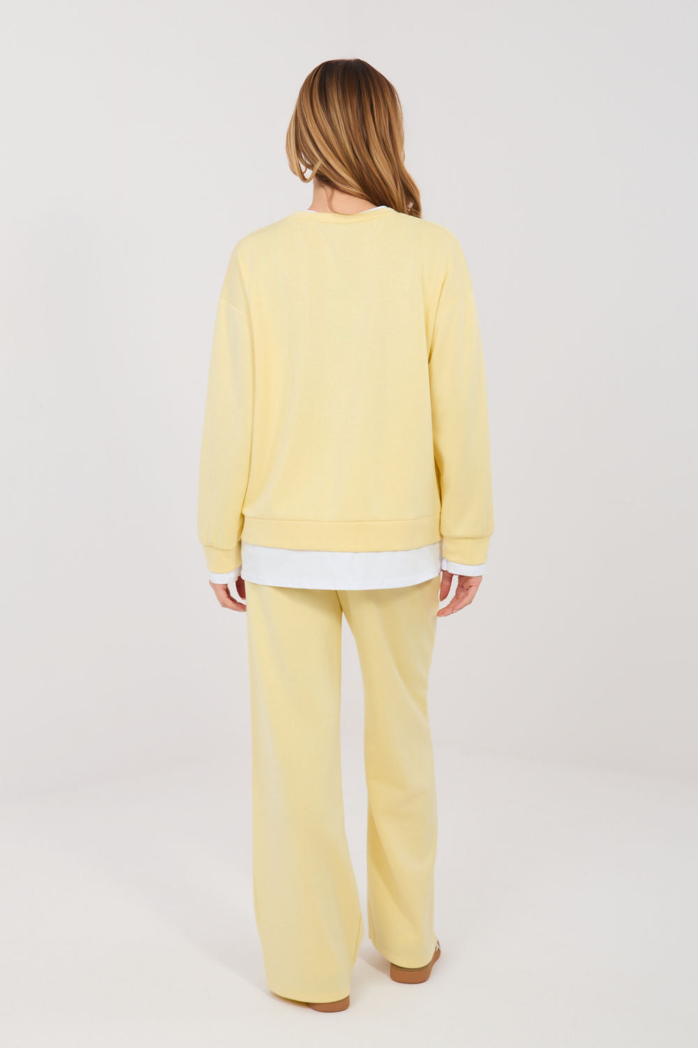 Rue Paris Light Yellow High Waisted Co-Ord Set - view 3