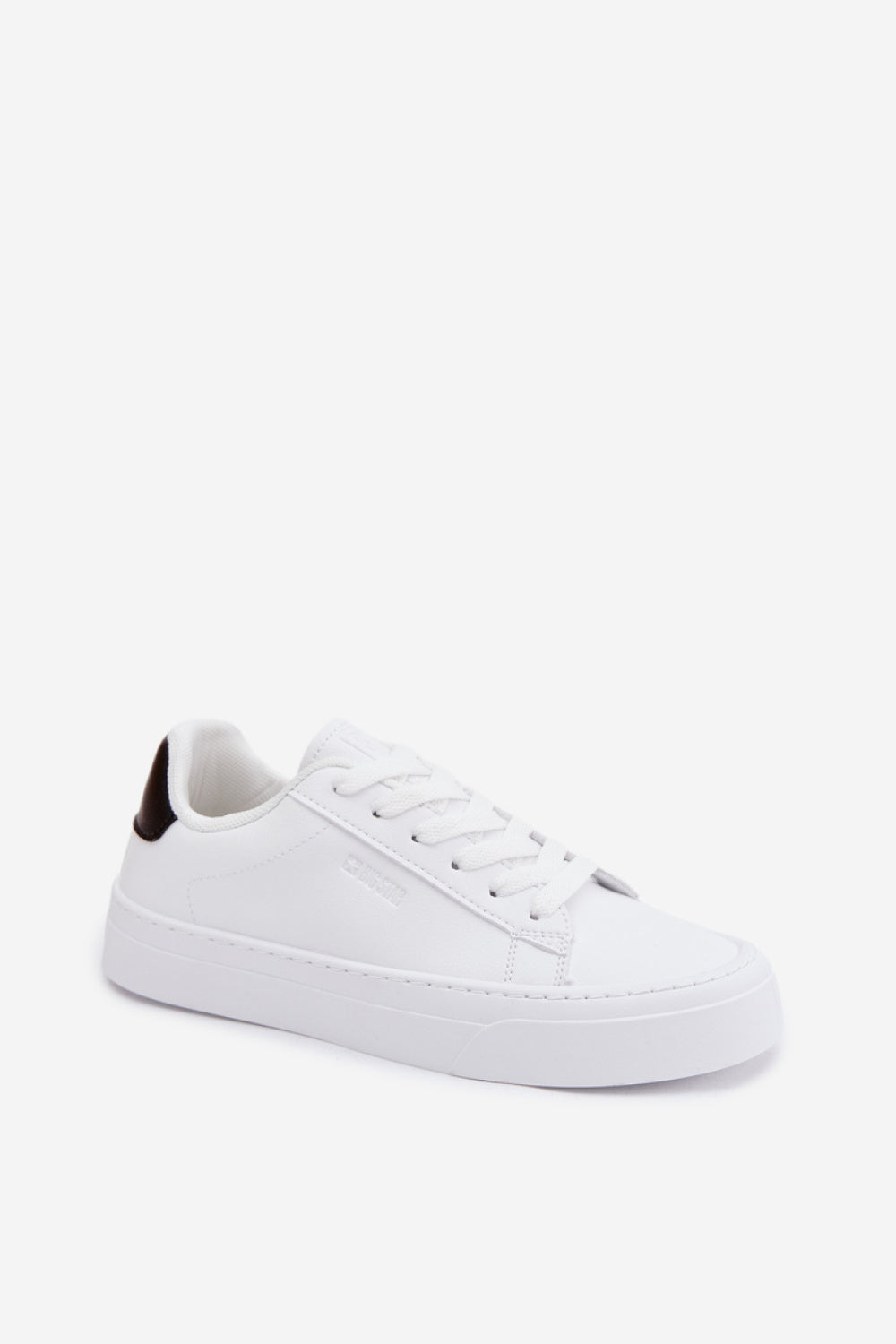 Step In Style White Faux Leather Trainers - view 2