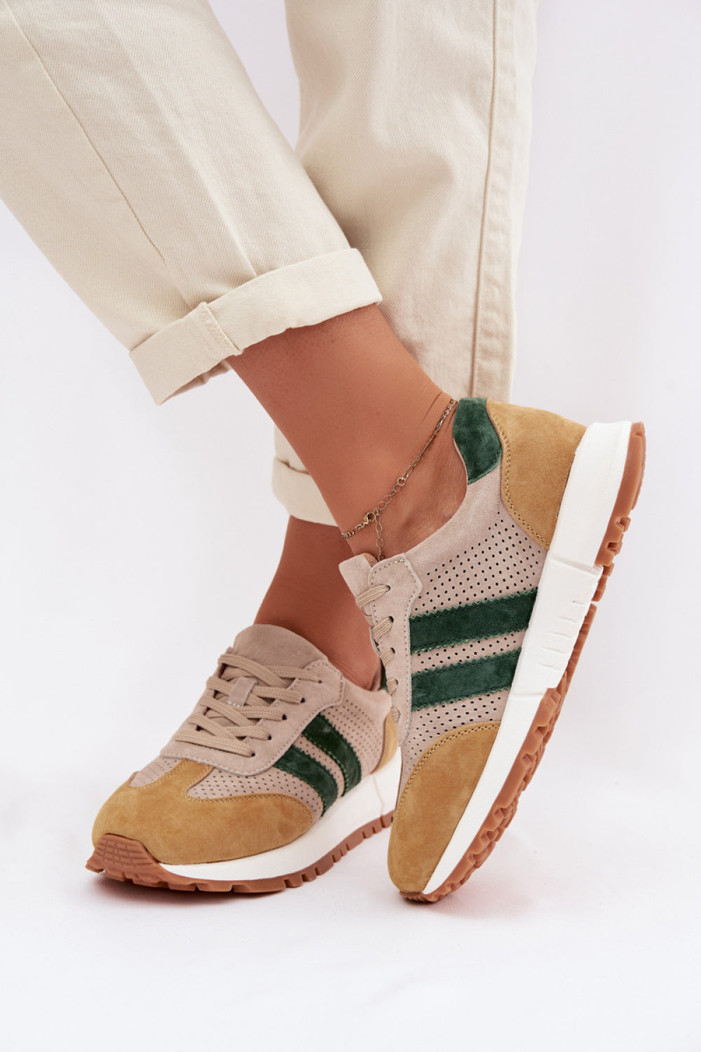 Step In Style Yellow Suede Trainers