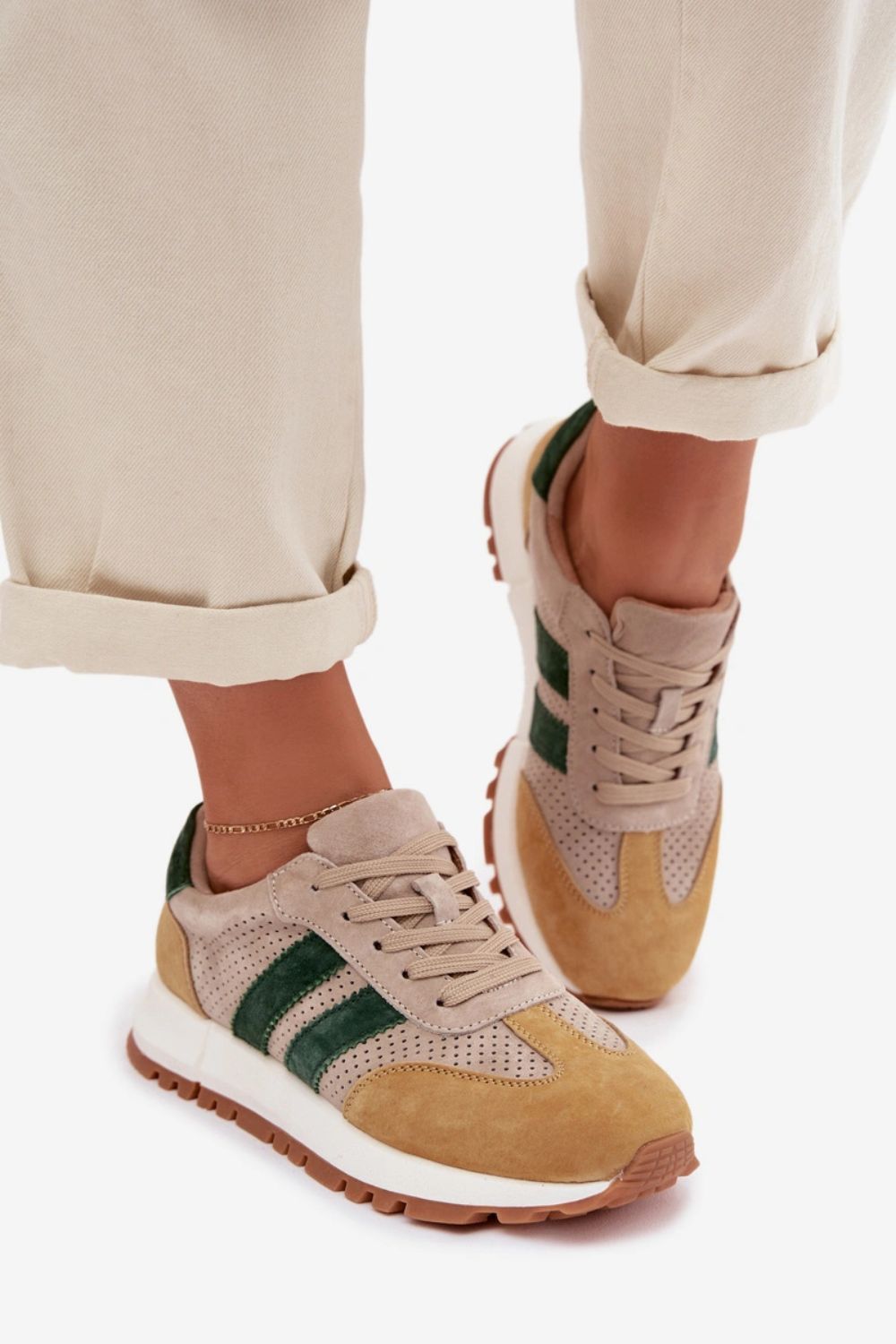 Step In Style Yellow Suede Trainers - view 3